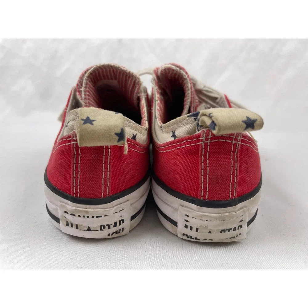 Converse Chuck Taylor All Star Junior 5 Red Double Tongue Stars Canvas Sneaker